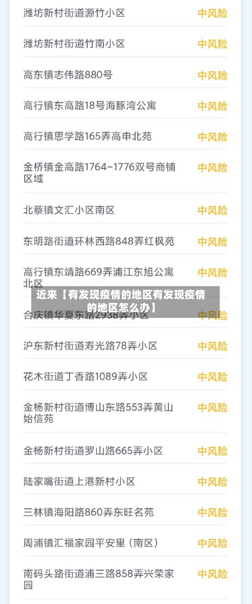近来【有发现疫情的地区有发现疫情的地区怎么办】