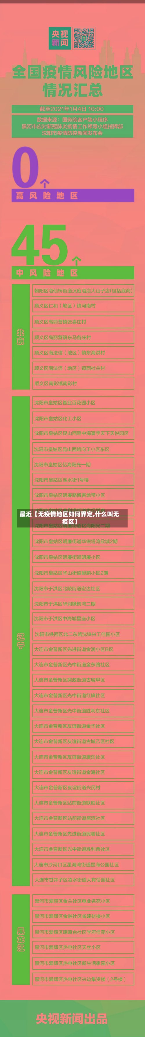 最近【无疫情地区如何界定,什么叫无疫区】