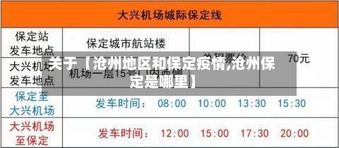 关于【沧州地区和保定疫情,沧州保定是哪里】