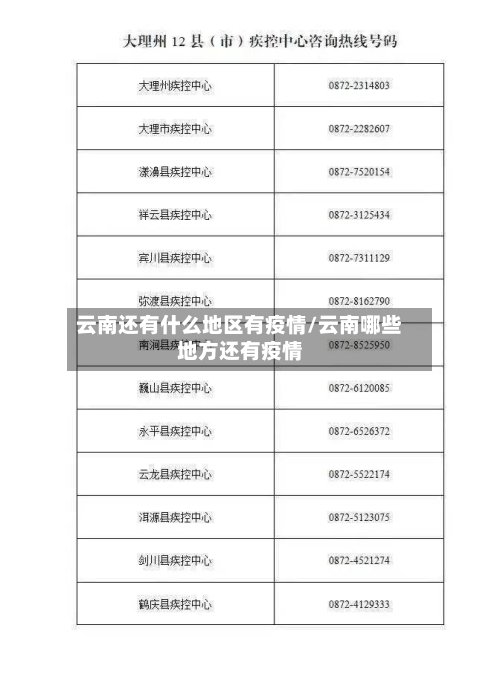 云南还有什么地区有疫情/云南哪些地方还有疫情-第3张图片
