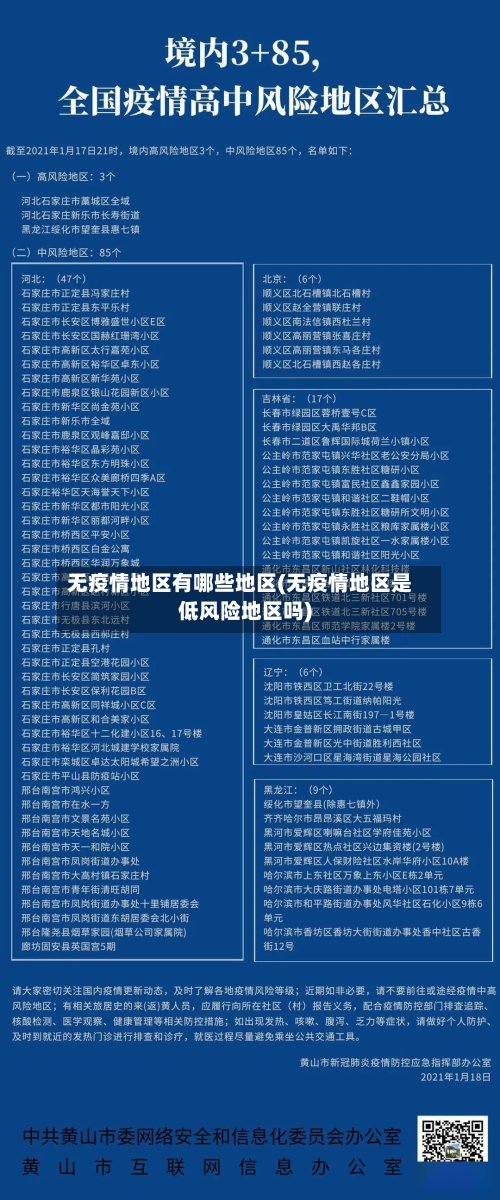无疫情地区有哪些地区(无疫情地区是低风险地区吗)