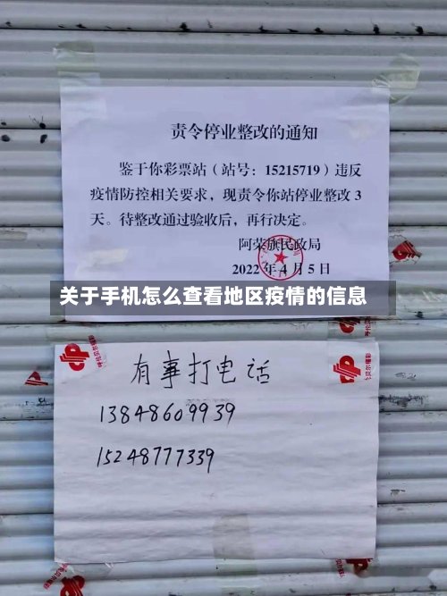 关于手机怎么查看地区疫情的信息