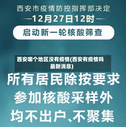 西安哪个地区没有疫情(西安有疫情吗最新消息)