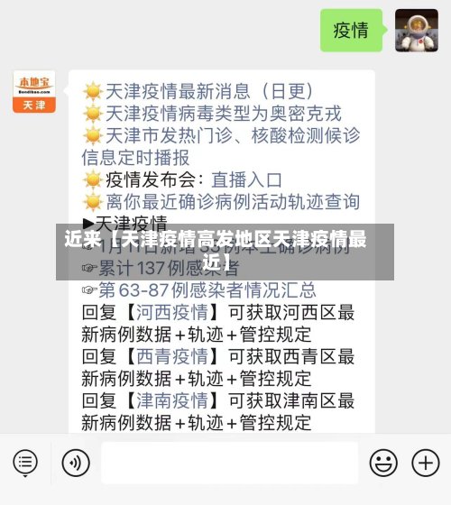 近来【天津疫情高发地区天津疫情最近】