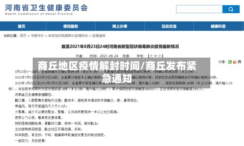 商丘地区疫情解封时间/商丘发布紧急通知