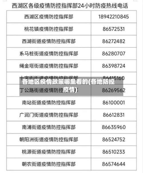 各地区疫情政策哪里看的(各地防控疫情)-第2张图片