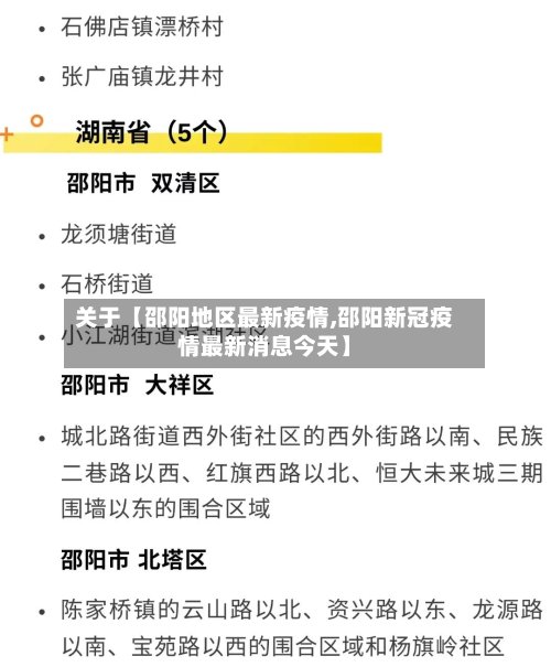 关于【邵阳地区最新疫情,邵阳新冠疫情最新消息今天】-第2张图片