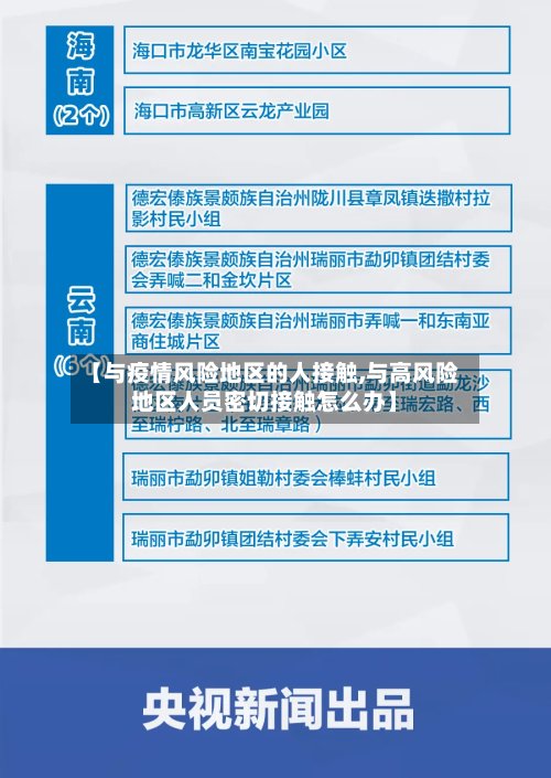 【与疫情风险地区的人接触,与高风险地区人员密切接触怎么办】-第3张图片