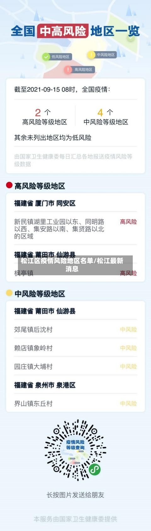 松江区疫情风险地区名单/松江最新消息-第2张图片