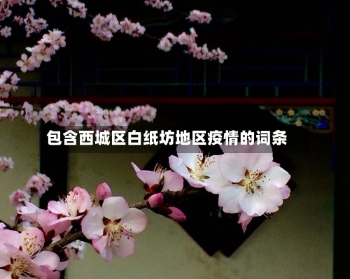 包含西城区白纸坊地区疫情的词条