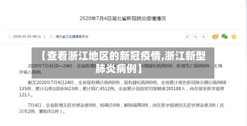 【查看浙江地区的新冠疫情,浙江新型肺炎病例】