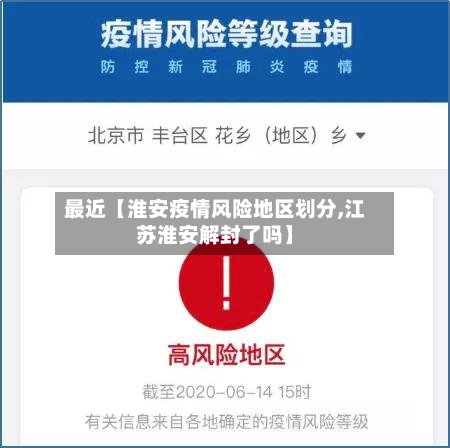 最近【淮安疫情风险地区划分,江苏淮安解封了吗】