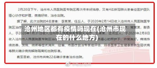 沧州地区都有疫情吗现在(沧州市现在的什么地方)
