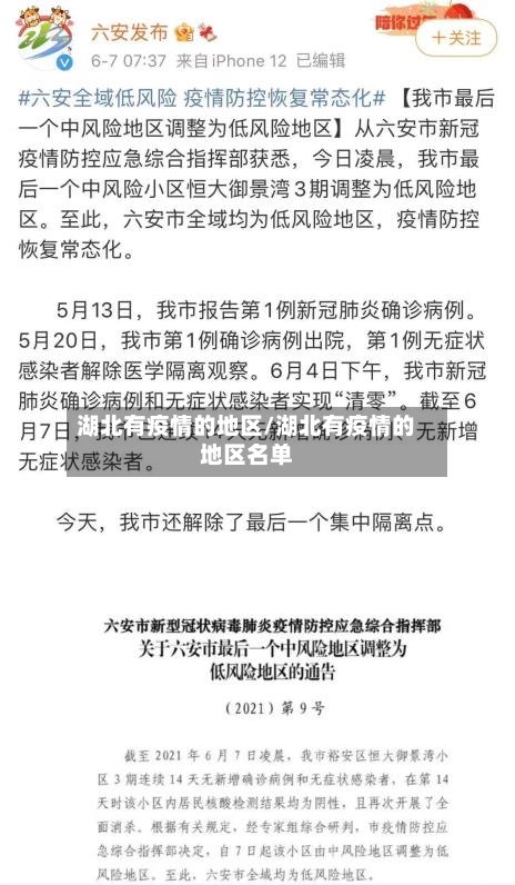 湖北有疫情的地区/湖北有疫情的地区名单