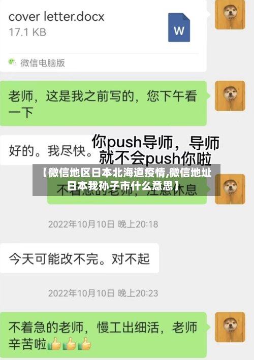 【微信地区日本北海道疫情,微信地址日本我孙子市什么意思】-第2张图片